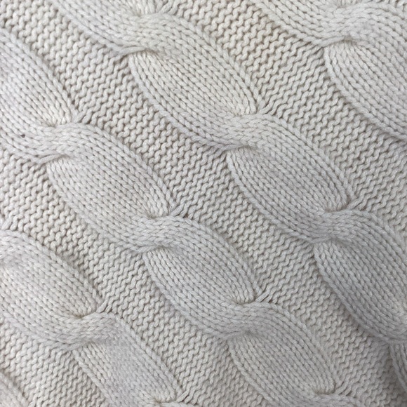 Express Design Studio Cream 100% Cashmere Cable Knit Poncho Wrap Size O/ S - Picture 8 of 12